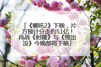 《哪吒2》下映，片方预计分走约51亿！肖战《射雕》与《熊出没》今晚都将下映