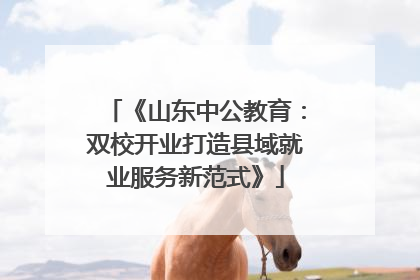 《山东中公教育：双校开业打造县域就业服务新范式》