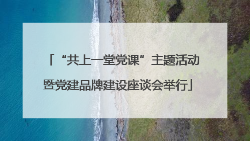 “共上一堂党课”主题活动暨党建品牌建设座谈会举行