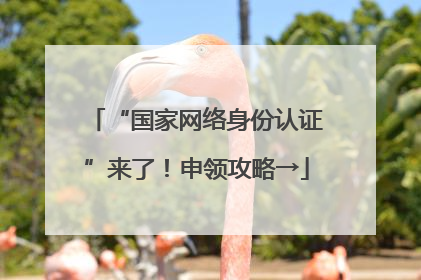 “国家网络身份认证”来了！申领攻略→