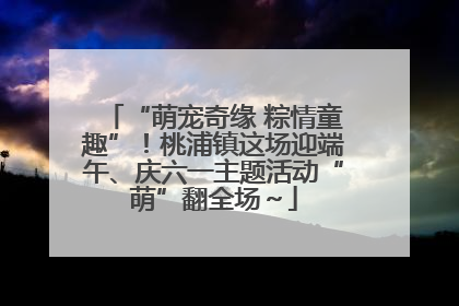 “萌宠奇缘 粽情童趣”！桃浦镇这场迎端午、庆六一主题活动“萌”翻全场～