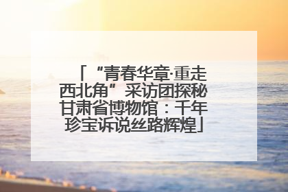 “青春华章·重走西北角”采访团探秘甘肃省博物馆：千年珍宝诉说丝路辉煌