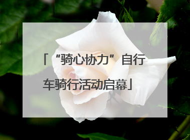 “骑心协力”自行车骑行活动启幕