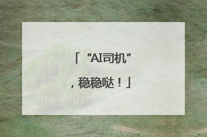 “AI司机”，稳稳哒！