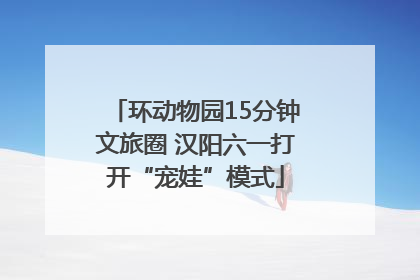 环动物园15分钟文旅圈 汉阳六一打开“宠娃”模式