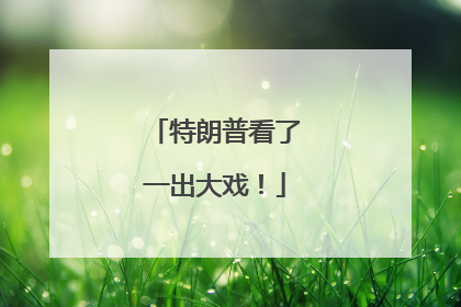 特朗普看了一出大戏！
