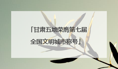 甘肃五地荣膺第七届全国文明城市称号