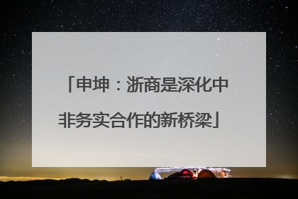 申坤：浙商是深化中非务实合作的新桥梁