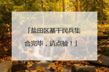 盐田区基干民兵集合完毕，请点验！