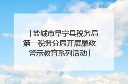 盐城市阜宁县税务局第一税务分局开展廉政警示教育系列活动