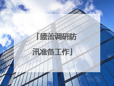 盛蕾调研防汛准备工作