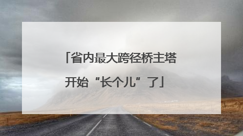 省内最大跨径桥主塔开始“长个儿”了