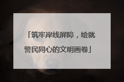 筑牢岸线屏障，绘就警民同心的文明画卷