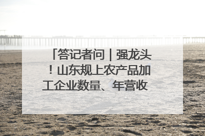 答记者问｜强龙头！山东规上农产品加工企业数量、年营收均居全国首位