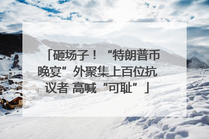 砸场子！“特朗普币晚宴”外聚集上百位抗议者 高喊“可耻”