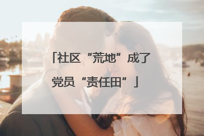 社区“荒地”成了党员“责任田”