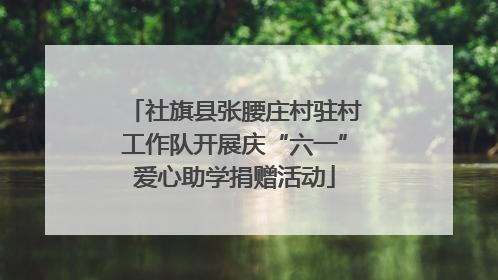 社旗县张腰庄村驻村工作队开展庆“六一”爱心助学捐赠活动