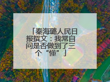 秦海璐人民日报撰文：我常自问是否做到了三个“懂”