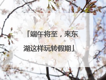 端午将至，来东湖这样玩转假期