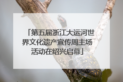 第五届浙江大运河世界文化遗产宣传周主场活动在绍兴启幕