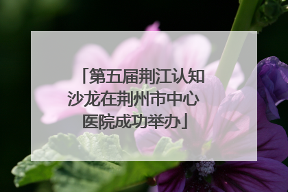 第五届荆江认知沙龙在荆州市中心医院成功举办