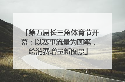 第五届长三角体育节开幕：以赛事流量为画笔，绘消费增量新图景