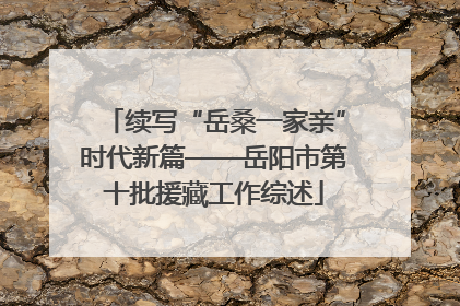续写“岳桑一家亲”时代新篇——岳阳市第十批援藏工作综述