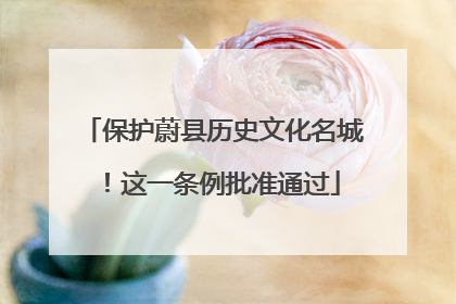 保护蔚县历史文化名城！这一条例批准通过