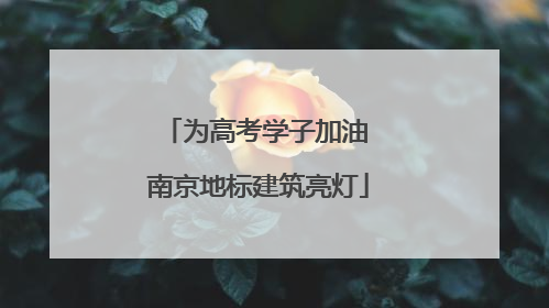 为高考学子加油 南京地标建筑亮灯