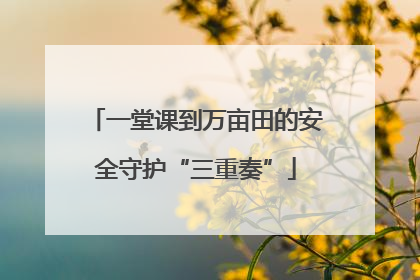 一堂课到万亩田的安全守护“三重奏”