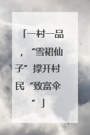 一村一品，“雪裙仙子”撑开村民“致富伞”