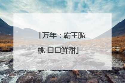 万年：霸王脆桃 口口鲜甜