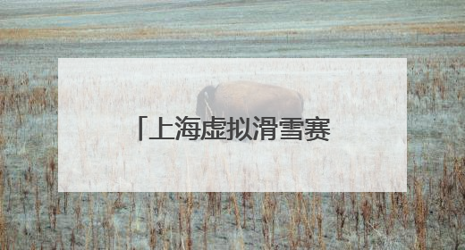 上海虚拟滑雪赛举行 “虚实结合”培养后备人才