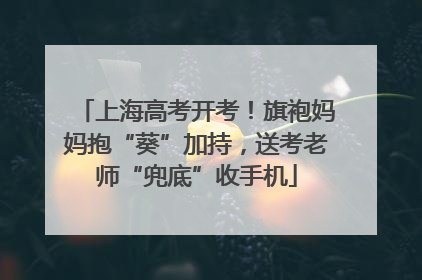 上海高考开考！旗袍妈妈抱“葵”加持，送考老师“兜底”收手机