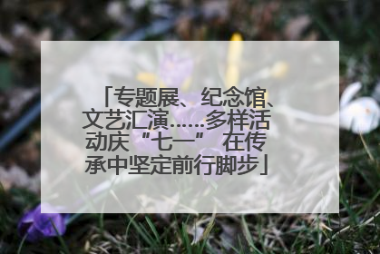 专题展、纪念馆、文艺汇演……多样活动庆“七一” 在传承中坚定前行脚步