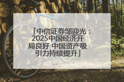 中信证券邹迎光：2025中国经济开局良好 中国资产吸引力持续提升