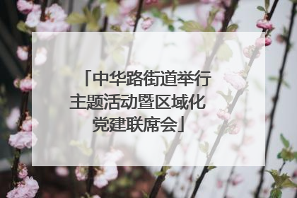 中华路街道举行主题活动暨区域化党建联席会