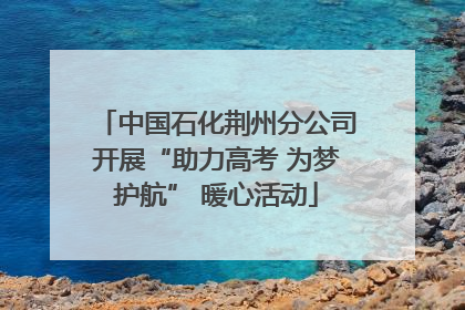 中国石化荆州分公司开展“助力高考 为梦护航” 暖心活动