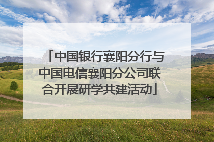 中国银行襄阳分行与中国电信襄阳分公司联合开展研学共建活动