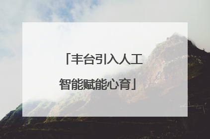 丰台引入人工智能赋能心育