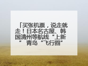 买张机票，说走就走！日本名古屋、韩国清州等航线“上新” 青岛“飞行圈”不断扩大