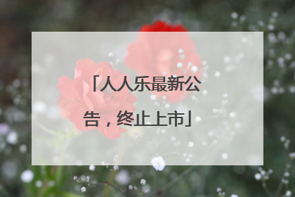 人人乐最新公告，终止上市