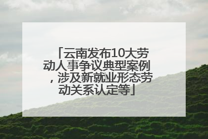云南发布10大劳动人事争议典型案例，涉及新就业形态劳动关系认定等