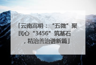 云南嵩明：“五微”聚民心“3456”筑基石，精治善治谱新篇
