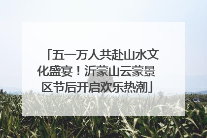 五一万人共赴山水文化盛宴！沂蒙山云蒙景区节后开启欢乐热潮