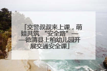 交警叔叔来上课，萌娃共筑 “安全路”——德清县上柏幼儿园开展交通安全课