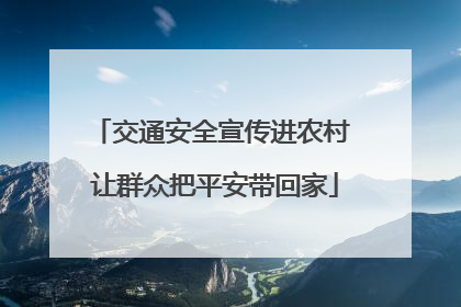 交通安全宣传进农村 让群众把平安带回家