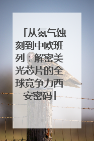 从氮气蚀刻到中欧班列：解密美光芯片的全球竞争力西安密码