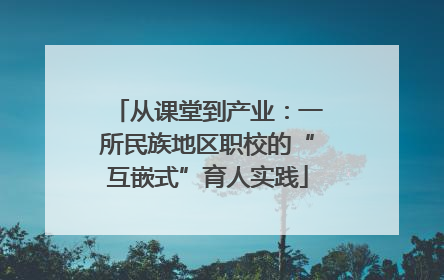 从课堂到产业：一所民族地区职校的“互嵌式”育人实践