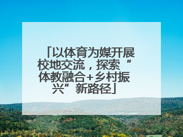 以体育为媒开展校地交流，探索“体教融合+乡村振兴”新路径